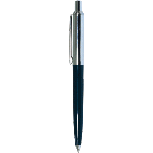 Ручка шариковая deVENTE, синяя, 1мм., корпус темно-синий/хром, 5070606