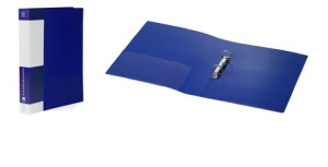 Папка на 2-х кольцах Berlingo пласт. 40мм, с карманом, синяя А4, Standart, ABp_24102