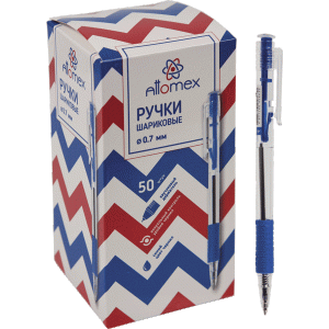 Ручка шариковая ,автомат, 0,7,синяя, грип 5071900