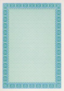 Бумага для сертификатов, синяя рамка, А4, 115г/кв.м., с вод. знак., 1лист 4052