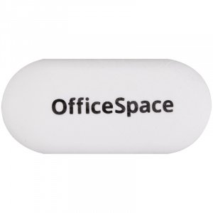 Ластик OfficeSpace, из термопластичной резины, белый, овальный 60*28*12 мм 10103