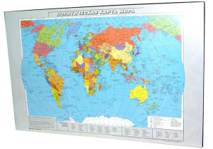 Коврик на стол "Карта мира", 380 х 590 мм