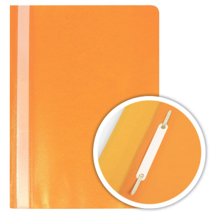 Папка скоросшиватель пласт. А4, оранжевый, прозрачный верхний лист