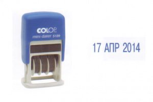 Датер автоматический пластиковый, месяц букв., мини 3,8мм "Colop" S120