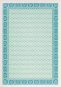 Бумага для сертификатов, синяя рамка, А4, 115г/кв.м., с вод. знак., 1лист 4052