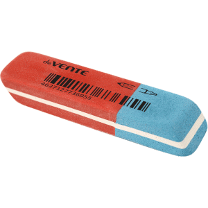 Ластик deVENTE, синтетический каучук, прямоугольный скошен. красно-синий, 52x20x8 мм 4070707