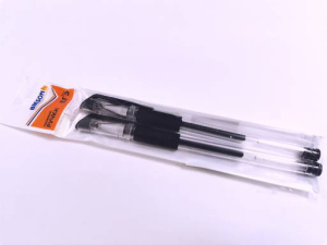 Ручка гелевая набор для ЕГЭ, 2 ручки с резин.гриппом,Bikson BN0472