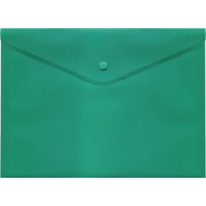 Папка конверт пласт. с кнопкой, А3,180мкм ,зеленый полупрозрачный ,3071928