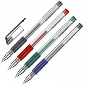 Ручка гелевая Attache Gelios-010 (набор 4 цвета), 0,5мм 888114