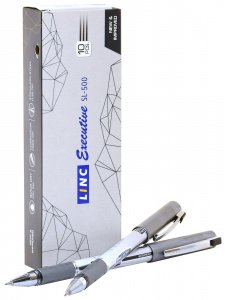 Ручка гелевая Linc Executive черный стерж, грип, 0,5мм 750FS-K