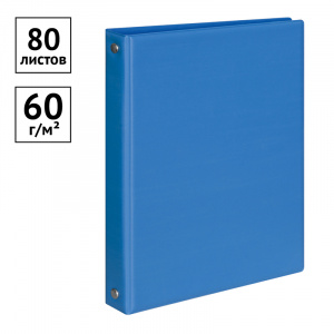 Тетрадь 80л, А5, на кольцах, BG, обл. ПВХ, синий ТТ5к80_пв 59324