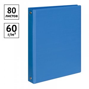 Тетрадь 80л, А5, на кольцах, BG, обл. ПВХ, синий ТТ5к80_пв 59324
