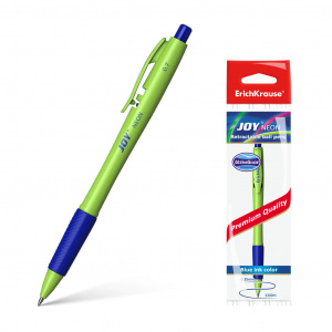 Ручка шариковая Erich Krause автомат. JOY® Neon,Ultra Glide Technolo , синяя, 0,7мм., грип , 46788
