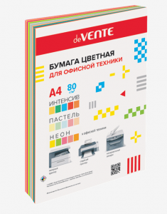 Бумага  Цветная А4, mix, 15цв deVENTE, 80 гр, 30л, 2072259