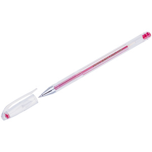 Ручка гелевая CROWN "Hi Jell" 0,5мм, красная, Корея, HJR-500