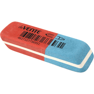 Ластик deVENTE, синтетический каучук, прямоугольный красно-синий, 42x14x8 мм 4070706