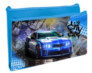 Пенал-кошелек школьный 2 отд. City car,200*130,ткань,дизайн ,58217