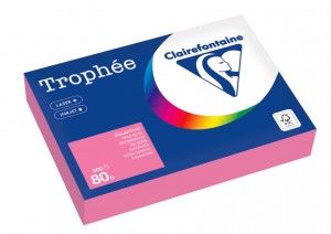 Бумага Цветная CLAIREFONTAINE, 80 г/кв.м, А4 (500л), пастель, розовый, Франция, 1997PC