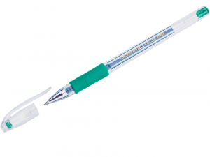 Ручка гелевая CROWN "Hi JellGrip" 0,5мм, зеленая, Корея, HJR-500