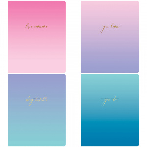 Тетрадь 48л, А5, блок офсет, обл. мел картон, Sky color quotes, клетка, ассорти, 290569/26468