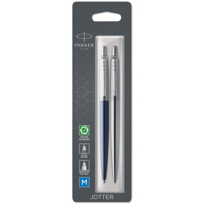 Набор PARKER: Jotter London": шар. руч. Blue+гел. руч. Stainless Steel, 1,0мм, кнопочн.2033156 