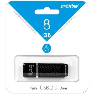 Флэш-драйв 8 Гб SMART BUY, черная, USB2.0