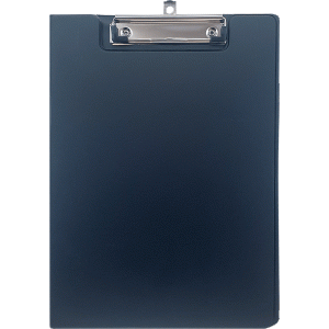 Планшет пластиковый с крышкой, А4, черный ,deVENTE, с внутренним карманом 3034048