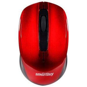 Мышь Smartbuy ONE 332, USB, беспроводная, красный, 3btn+Roll SBM-332AG