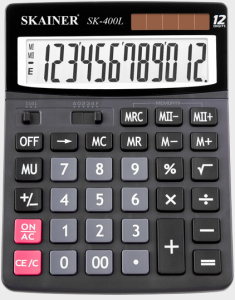 Калькулятор 12-разряд. SKAINER SK-400L,большой настольный