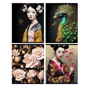 Тетрадь 48л. А5 офсет клетка BG "Golden fantasy", тиснение фольгой Т5ск48_лм_тф 12237