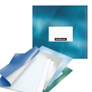 Обложка для тетрадей и дневников, 212х395мм,пластик,Glossy Ice Metallic , 100 мкм ,набор 12 шт 55397