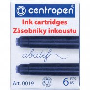 Чернила CENTROPEN в патронах, синие, 6 шт/уп./0019