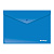Папка конверт пласт. с кнопкой, А4, непрозрачная, синяя, AKk_04402