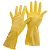 Хоз Перчатки латексные, размер L, желтые, пакет с европодвесом