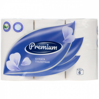 Хоз Туалетная бумага OfficeClean Белая, 3-х сл., 6шт, тиснение