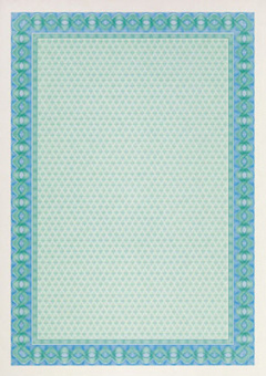 Бумага для сертификатов, синяя рамка, А4, 115г/кв.м., с вод. знак., 1лист 4052
