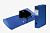 Короб архивный А4 deVENTE непрозр.синий на кнопке,70мм ,карман,пластик.800 мкм 3010104