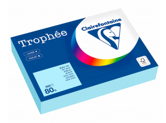 Бумага Цветная CLAIREFONTAINE, 80 г/кв.м, А4 (500л), пастель, небесно-голубой, Франция, 1798PC