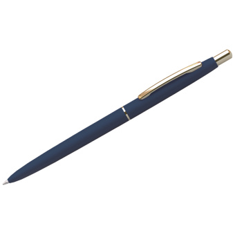 Ручка шариковая Berlingo, Silk Premium, синяя, 0,7мм., корпус синий/золото, CPs_72402
