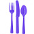 Столовые приборы пласт Purple  24шт 1502-1320