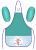 Накидка для изо с нарукавниками, мята SWEET BOUQUET PA0004-06