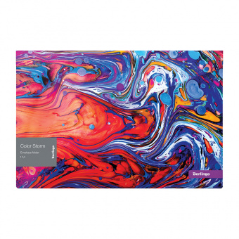 Папка конверт пласт. с кнопкой, А4, Berlingo Color Storm , 180 мкм , цветная непрозр. EFb_A4031