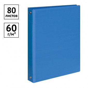 Тетрадь 80л, А5, на кольцах, BG, обл. ПВХ, синий ТТ5к80_пв 59324