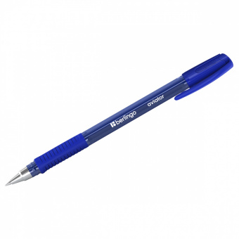 Ручка шариковая Berlingo, Aviator , синяя, 0,7мм., грип ,CBp_07510