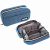 Пенал школьный Private 21x10x7 см, текстиль синий 7029506