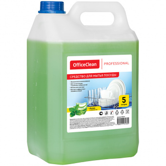 Хоз Средство для посуды OfficeClean Алоэ и зеленый чай, 5л, канистра, 246164/А