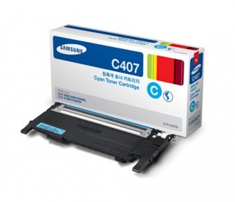 Картридж лазерный Samsung CLT-C407S (Сyan) для CLP 320/325/CLX-3185 / Оригинал