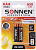 Аккумулятор AAA, NiMH, 650 mAh, SONNEN, (комплект 2шт) 454236