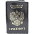 Обложка для паспорта натур. кожа, черный с золот тиснен. Герб РФ Attomex 1030604