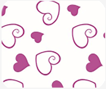 Подарочная упаковка, Бумага тишью Розовые сердца на белом, 70х50см, 5л., 17г/кв.м., 8114938